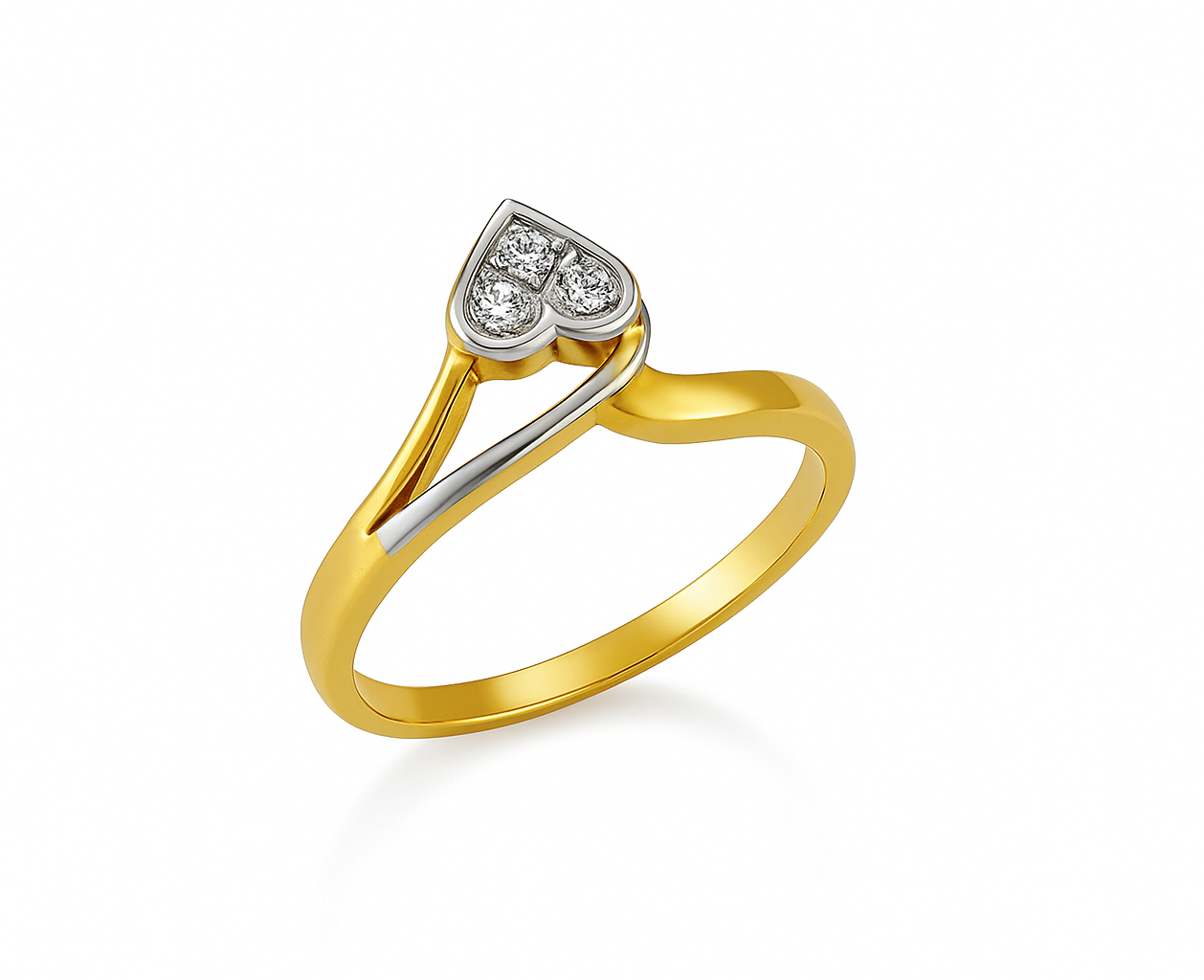 Beautiful 18 Kt Gold  Natural Diamond Ring
